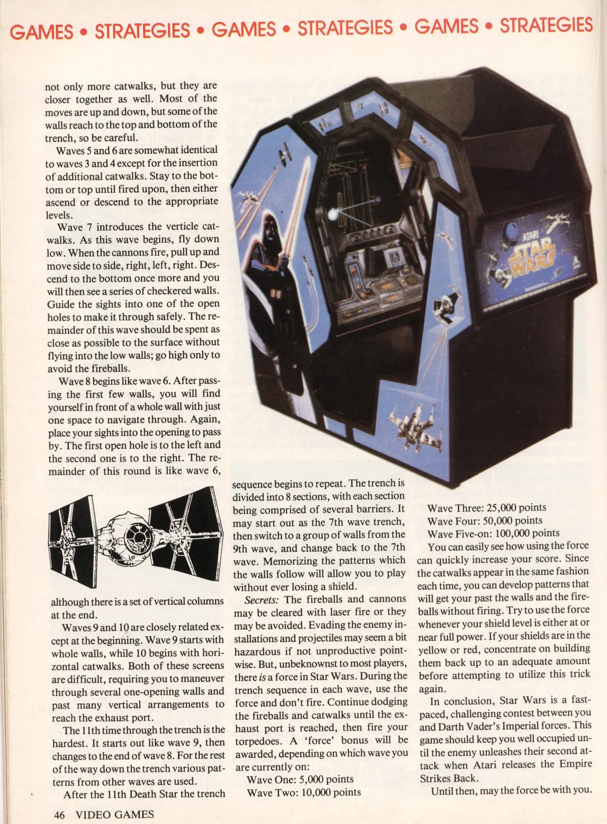 Video Games magazine, April 1984, Star Wars arcade article page two