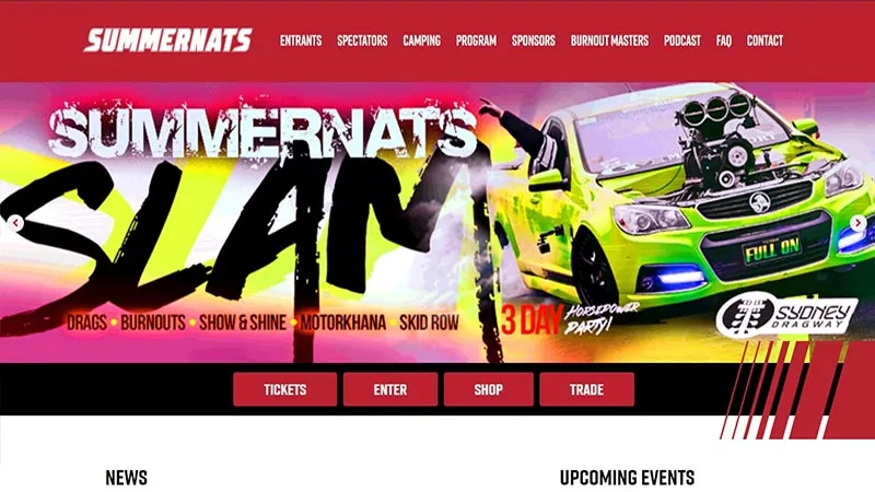 Summernats - Web Design